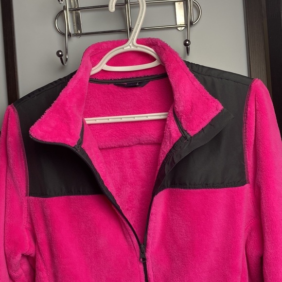 Emily B Long Sleeve Teddy Bear Fleece Pink & Black Sweater Activewear Sz Large - Picture 7 of 17